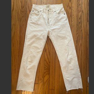 White Vintage Sisley Made in Italy Jeans size 28 100% Cotton